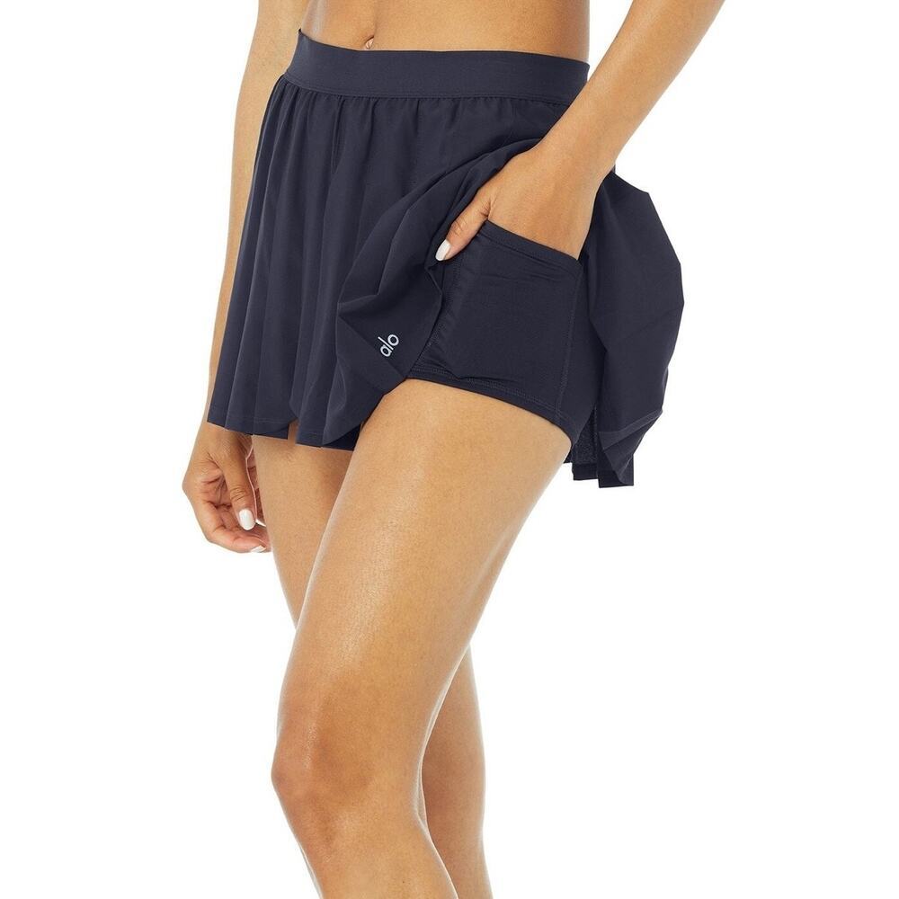 Alo Varsity Tennis Skirt True Navy Pleated‎ Athletic w/ Built in Shorts & Pocket - Picture 5 of 16